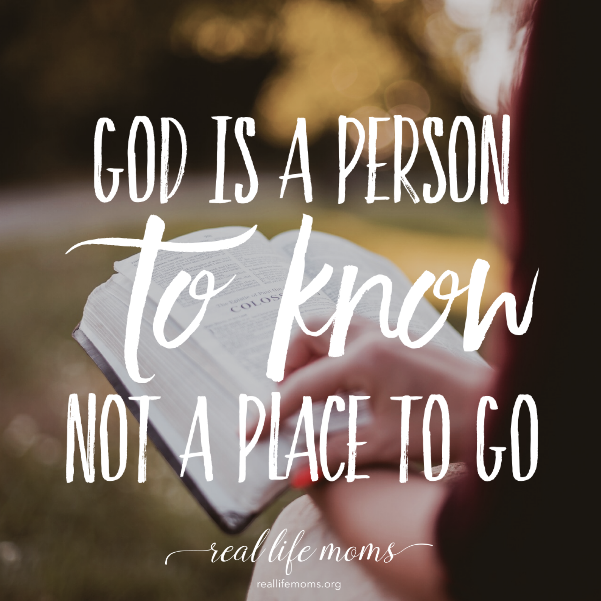 God is a person to know